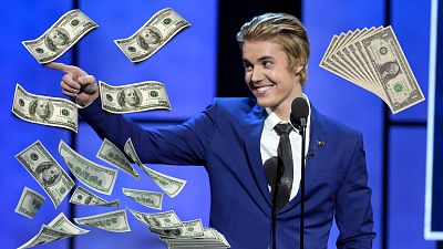 Justin Bieber with all his new money