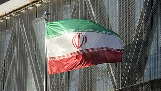 Iran's national flag flutters at the Iran embassy in Seoul, South Korea, Tuesday, Oct. 18, 2022. 