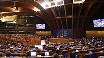 الجمعية البرلمانية لمجلس أوروبا المؤلف من 46 دولة، في ستراسبورغ بشرق فرنسا، يوم الثلاثاء 24 يناير 2023 