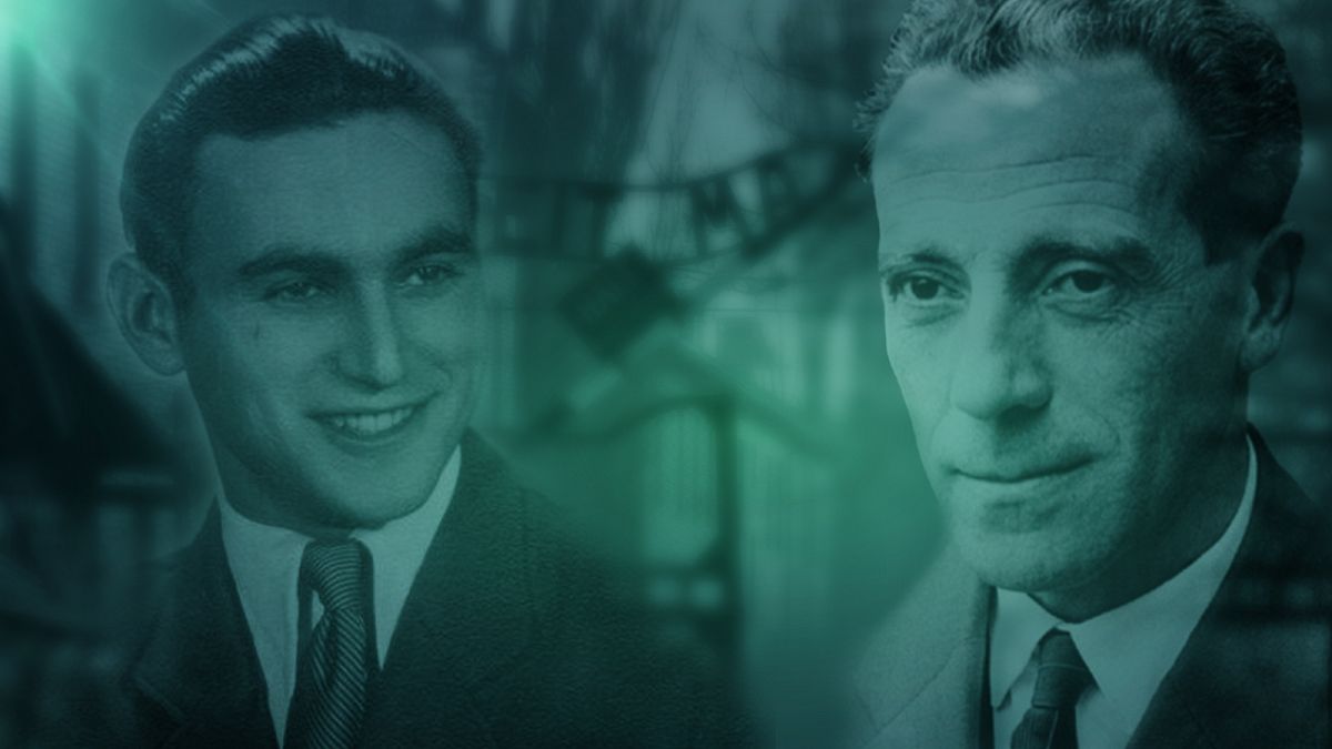 Composite image of Rudolf Vrba (L) and Alfred Wetzler (R), Slovakian Jews who escaped from Auschwitz