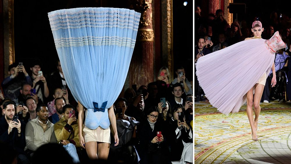 Viktor & Rolf turn Paris Fashion Week upsidedown with incredible topsy