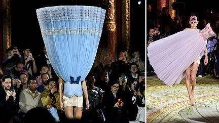fashion show upside down dress Long Classic Dress 