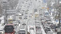 Circulation compliquée par la neige à Suwon, Corée du Sud, 26.01.2023