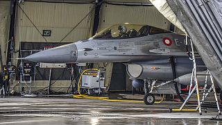 Danimarka ordusu envanterindeki bir F-16