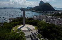 Monumento exterior do Memorial das Vítimas do Holocausto inaugurado no Rio de Janeiro, no dia 19 de janeiro de 2023