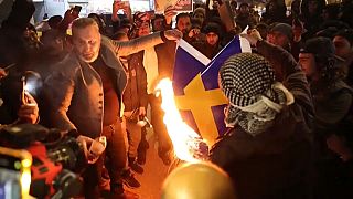 Proteste in der muslimischen Welt wegen Koranverbrennung in Schweden - hier im syrischen Idlib