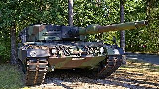 Un carro armato Leopard 2. Questi modelli, di fabbricazione tedesca, sono stati acquistati da diversi Stati dell'Unione Europea