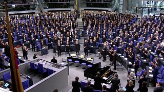 Megemlékezés a berlini Bundestagban a holokauszt-emléknapról 2023.01.27-én.
