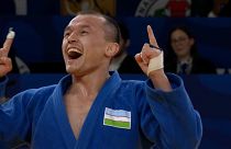 L'Ouzbek Mukhriddin Tilovov s'est imposé en -66 kg aux Grand Prix du Portugal, à Almada, vendredi 27 janvier 2023.