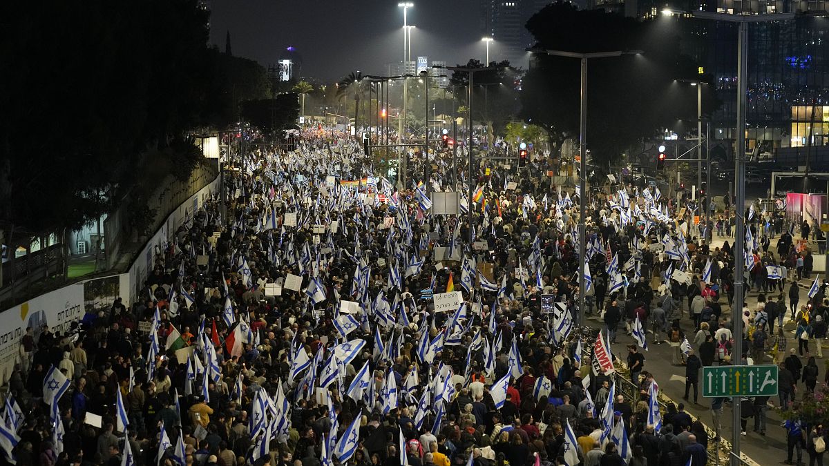 تظاهرات هزاران نفر در اسرائیل علیه برنامه اصلاحات قضایی