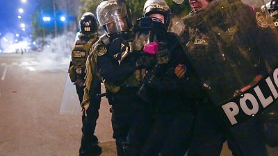 Die Polizei ist seit Wochen gegen die Demonstranten im EInsatz