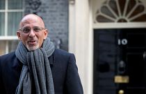 FILE - Nadhim Zahawi, Britain's Minister without Portfolio leaves after attending a cabinet meeting in Downing Street in London, Tuesday, Jan. 17, 2023. 