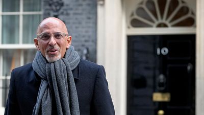 Nadhim Zahawi a sair da residência oficial do primeiro-ministro do Reino Unido