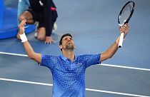 Novak Djokovic esulta dopo la finale