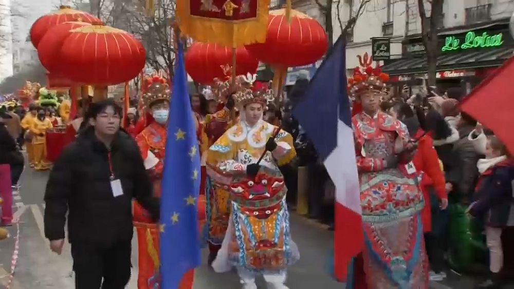 Watch: Parisians celebrate Chinese Lunar New Year and the Year of the Rabbit