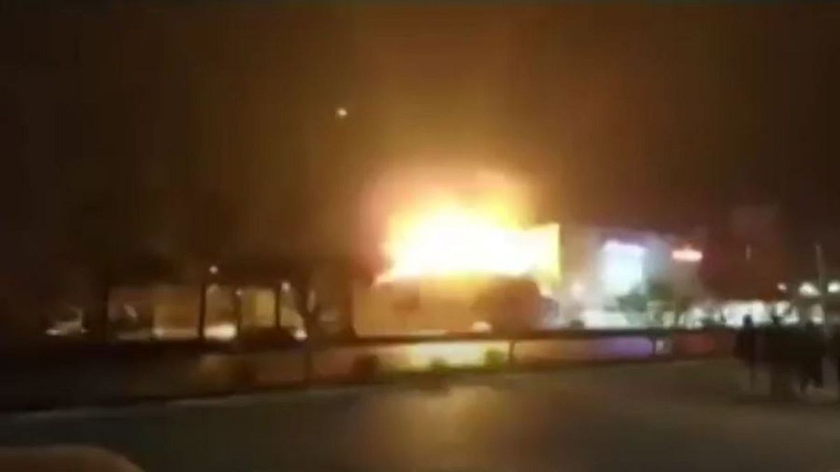 تصویری از ویدئوی منتشرشده از انفجار در اصفهان