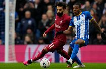 محمد صلاح خلال المباراة
