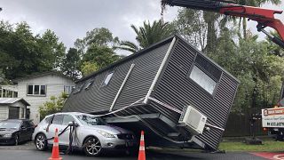 Huellas de los daños en Auckland el viernes pasado.