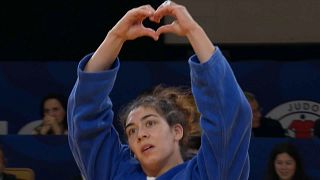 Judoca portuguesa Patrícia Sampaio impôs-se sobre a ucraniana Yelyzaveta Lytvynenko, por ippon.