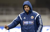 Romania's head soccer coach Victor Piturca - Oct. 13, 2014.