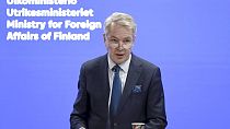 Finland's Foreign Minister Pekka Haavisto speaks during a press conference in Helsinki, Finland, Monday Jan. 30, 2023. 
