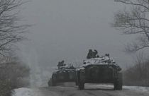 Ukrán BMP-k járőröznek