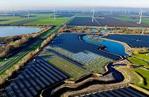 A solar park under construction in Flevopolder, the Netherlands - the "unquestionable solar energy leader of 2022" according to Ember's report. 