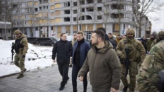 Президент Украины и премьер-министр Дании в Николаеве 30 января 