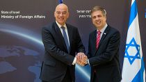 Ο υπουργός Εξωτερικών Νίκος Δένδιας συναντάται με τον υπουργό Εξωτερικών του Ισραήλ Έλι Κοέν, κατά την διάρκεια της επίσκεψης του στο Ισραήλ