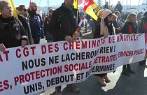 Манифестация протеста против пенсионной реформы в Марселе
