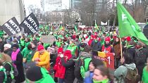 Manifestación de sanitarios en Bruselas