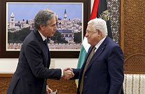 ABD Dışişleri Bakanı Antony Blinken, Filistin Devlet Başkanı Mahmud Abbas ile bir araya geldi
