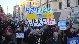Governo de Rishi Sunak tem sido alvo de várias manifestações de trabalhadores no Reino Unido