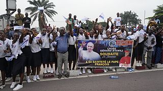 Thousands greet Pope in DR Congo's capital