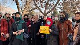 اعتراض به ممنوعیت تحصیل در دانشگاه برای زنان در کابل، افغانستان