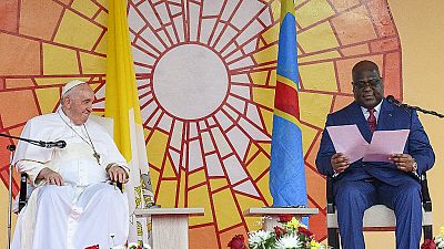  البابا فرنسيس والرئيس الكونغولي، كينشاسا- 31 كانون الثاني  2023.