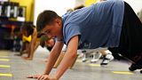 2008-as kép egy amerikai edzőtáborból - az elhízás miatt már akkor egyre több gyerek fordult személyi edzőhöz vagy kezdett edzőterembe járni