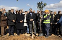 Κυριάκος Μητσοτάκης - Νίκος Αναστασιάδης φυτεύουν δέντρο στο Πάρκο Μνήμης στο Μάτι