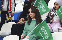 جماهير السعودية خلال مباراة كأس الخليج العربي لكرة القدم بين عمان والسعودية على ملعب الميناء الأولمبي، البصرة، العراق، 12 يناير 2023.