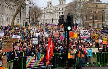 تظاهرات و اعتصاب کارگران و کارمندان در بریتانیا