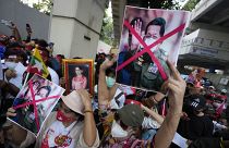 اعتصام في العاصمة التايلاندية بانكوك ضد حكم العسكر في الجارة ميانمار