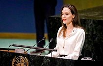 Angelina Jolie az ENSZ Menekültügyi Főbiztosságának ülésén - képünk illusztráció