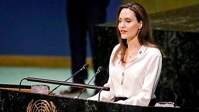 Angelina Jolie az ENSZ Menekültügyi Főbiztosságának ülésén - képünk illusztráció