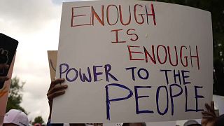 South Africa: Group protests against loadshedding at Eskom's headquarters 