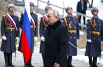 Le Président russe Vladimir Poutine aux commémorations du 80ème anniversaire de la bataille de Stalingrad, le 2 février 2023