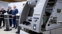 ماكينة صراف آلي تم تفجيرها في مكتب الشرطة الجنائية في ميونيخ، ألمانيا 2023