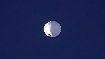 The high altitude balloon floats over Billings, Montana, on Wednesday 1 February, 2023