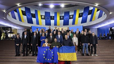 Eu leaders in Ukraine