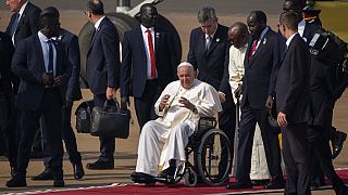 Le Pape a atteri vendredi à Juba, Soudan du Sud