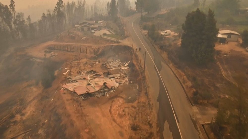 WATCH: Forest fires leave at least 13 people dead and 100 houses affected in Chile